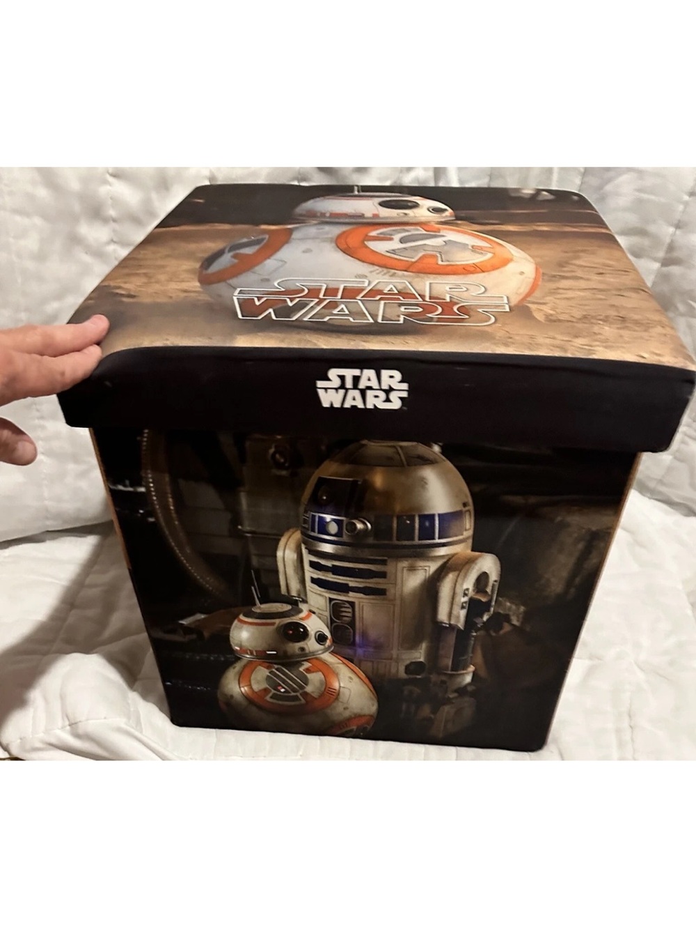 Star Wars Storage Ottoman with R2-D2 & BB-8 Graphics - very rare